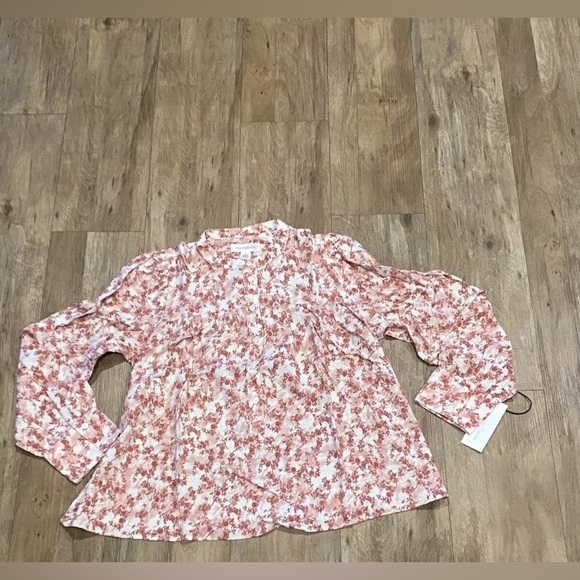 Treasure & Bond-Yoke Front Popover-Women's Size:Small-Color: Rust- Ivory-NEW!! - Picture 3 of 16